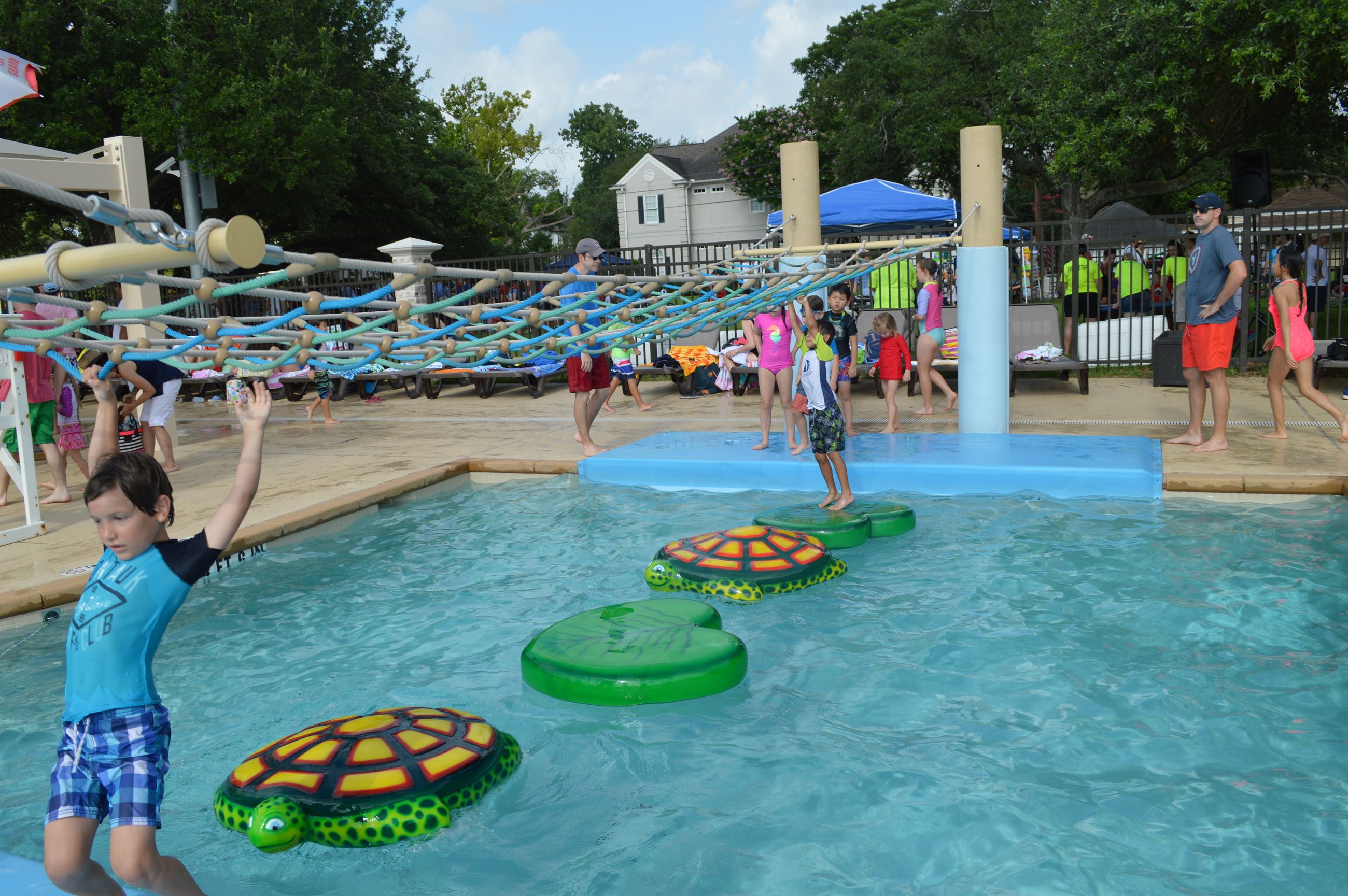 Colonial Park Pool Lily Pad Crossing
