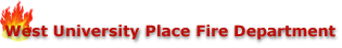 West University Place Fire Department logo banner