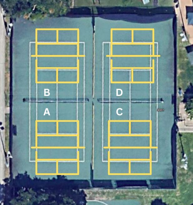 Proposed additional pickleball courts at Wier (4 total)