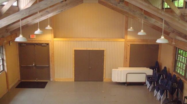 Inside view of the Scout House